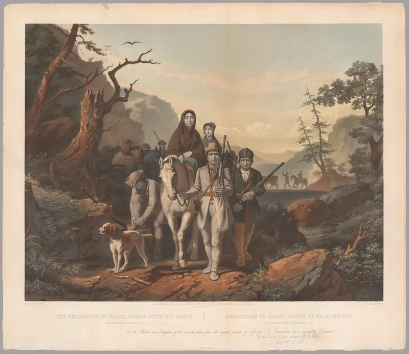 The Emigration of Daniel Boone with His Family Wall Art by Claude Regnier - High-Resolution Digital Print
