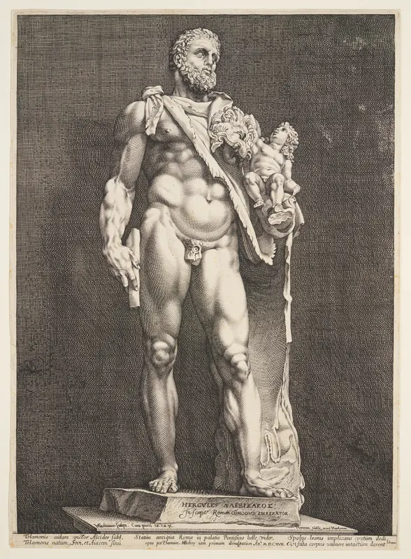 The Emperor Commodus as Hercules, from Three Famous Antique Statues at Rome