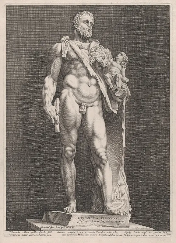 The Emperor Commodus as Hercules Wall Art by Hendrick Goltzius - High-Resolution Digital Print