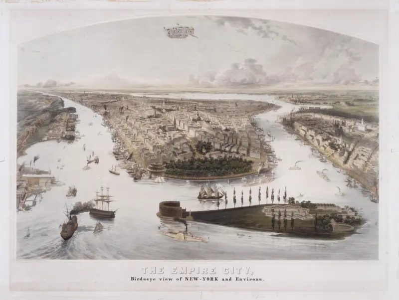 The Empire City, Birdseye View of New York and Environs