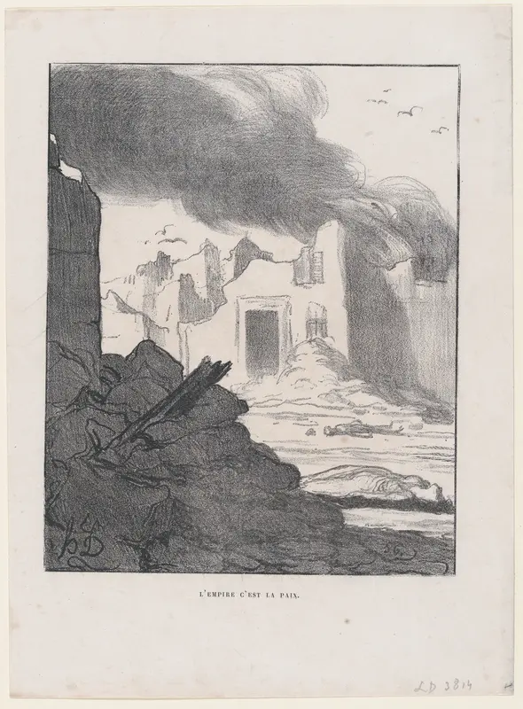 The Empire means Peace, from 'News of the day,' published in "L'Album du Siège" Wall Art by Honoré Daumier - High-Resolution Digital Print