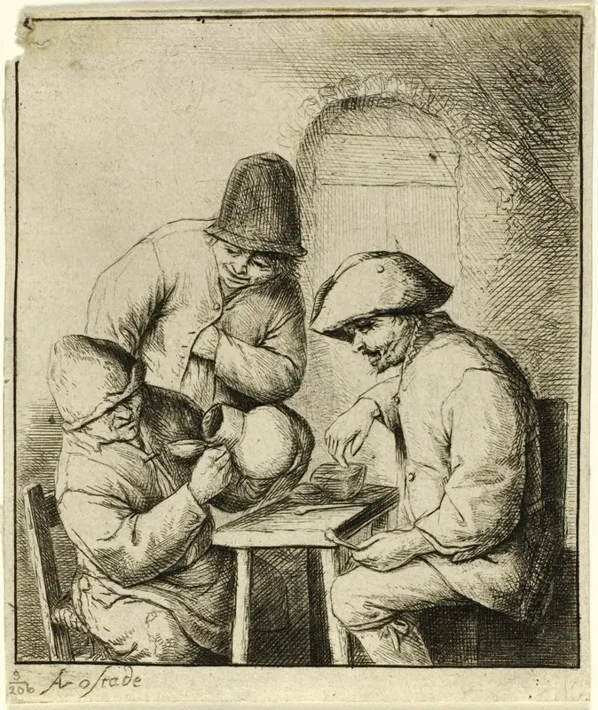 The Empty Jug Wall Art by Adriaen van Ostade - High-Resolution Digital Print
