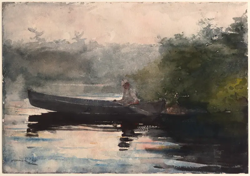 The End of the Day, Adirondacks Wall Art by Winslow Homer - High-Resolution Digital Print
