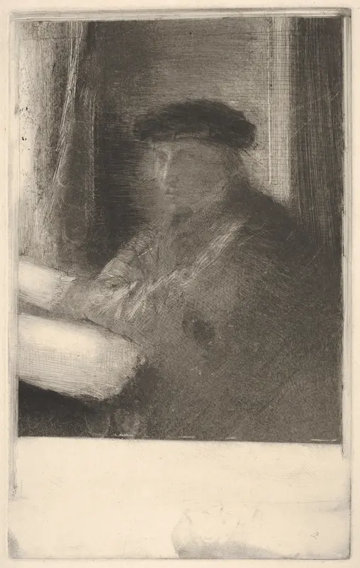 The Engraver Joseph Tourny Wall Art by Edgar Degas - High-Resolution Digital Print