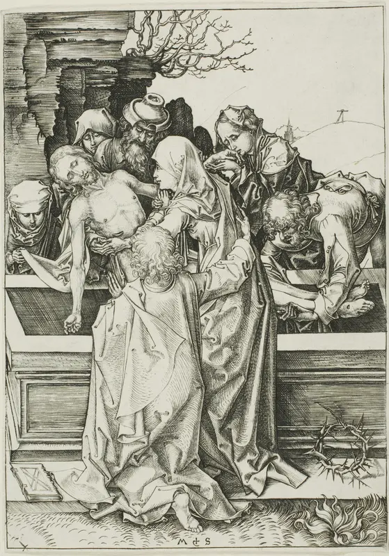 The Entombment Wall Art by Martin Schongauer - High-Resolution Digital Print