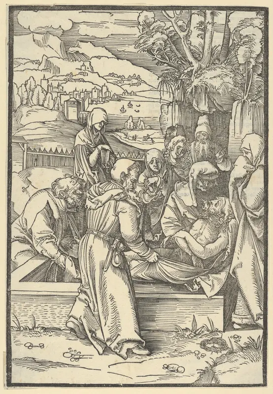 The Entombment, from Speculum passionis domini nostri Ihesu Christi Wall Art by Hans Schäufelein - High-Resolution Digital Print