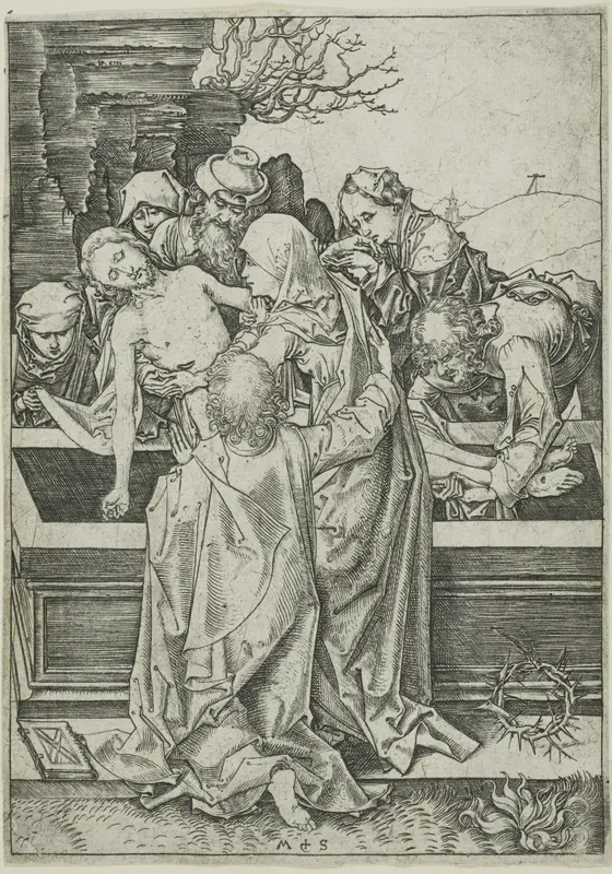 The Entombment, from The Passion Wall Art by Martin Schongauer - High-Resolution Digital Print