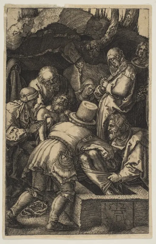 The Entombment, from "The Passion" Wall Art by Albrecht Dürer - High-Resolution Digital Print