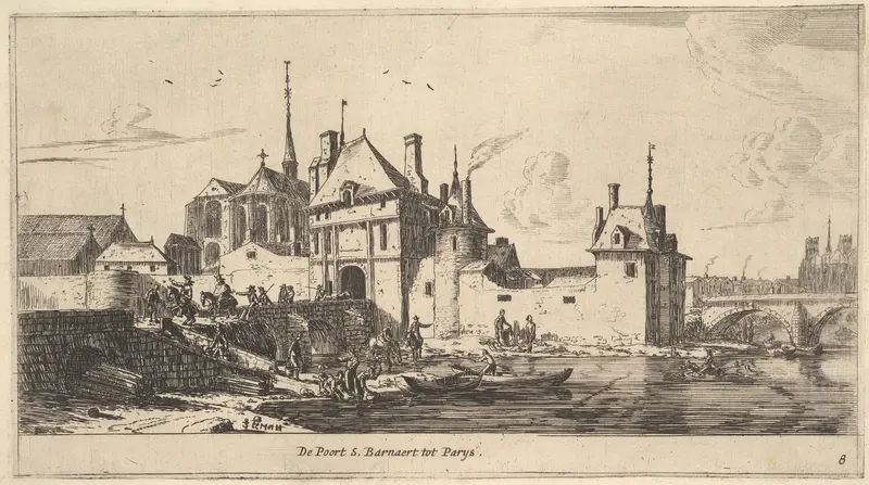 The Entrance Gate of St. Bernard in Paris Wall Art by Reinier Nooms, called Zeeman - High-Resolution Digital Print