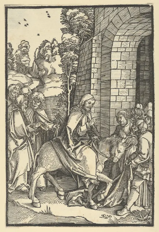 The Entry into Jerusalem, from Speculum passionis domini nostri Ihesu Christi Wall Art by Hans Schäufelein - High-Resolution Digital Print