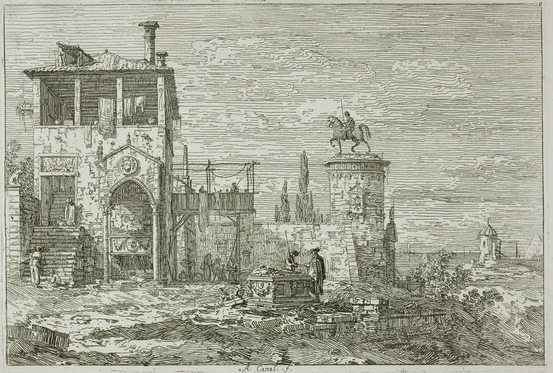 The Equestrian Monument, from Vedute Wall Art by Canaletto - High-Resolution Digital Print