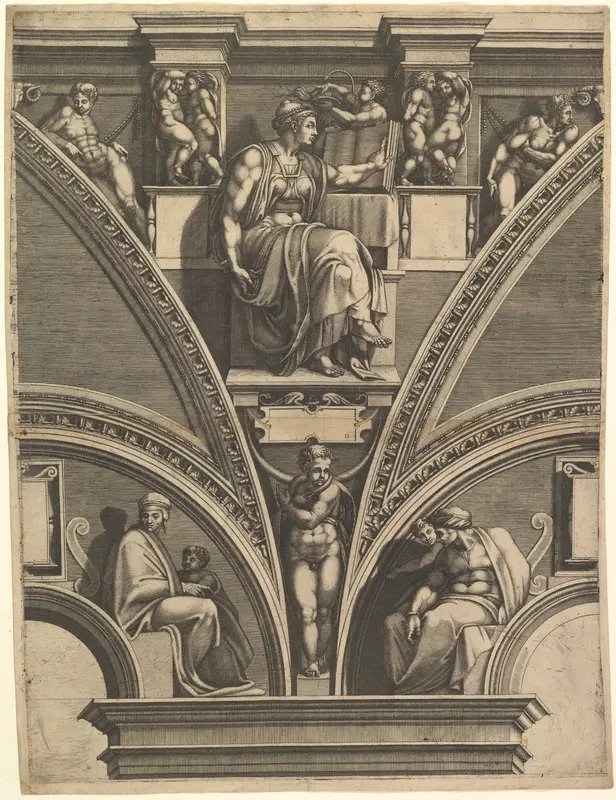 The Eritrean Sibyl; from "Prophets and Sibyls in the Sistine Chapel" Wall Art by Giorgio Ghisi - High-Resolution Digital Print