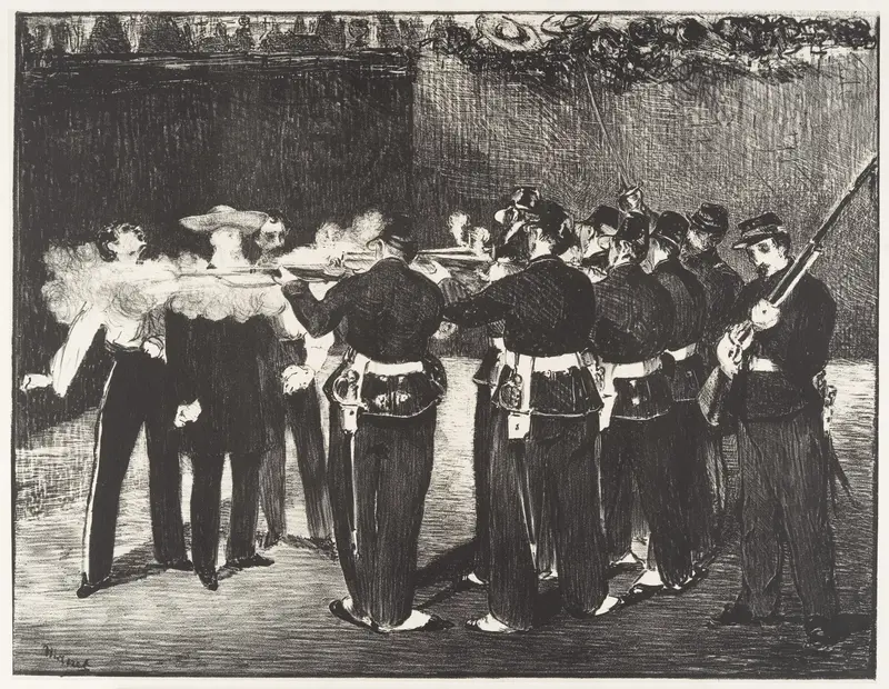 The Execution of Maximilian Wall Art by Edouard Manet - High-Resolution Digital Print