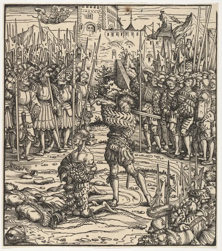 The Execution of the Guardian of Kufstein, from "Der Weisskunig" Wall Art by Hans Burgkmair - High-Resolution Digital Print