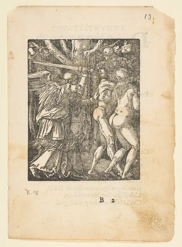 The Expulsion from Paradise, from "The Small Passion", edition Venice Wall Art by Albrecht Dürer - High-Resolution Digital Print