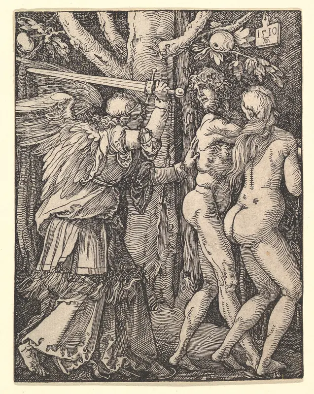 The Expulsion from Paradise, from "The Small Passion" Wall Art by Albrecht Dürer - High-Resolution Digital Print