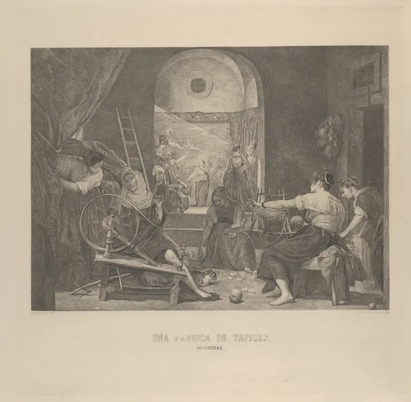 The Fable of Aracne, or 'The Spinners', after Velázquez Wall Art by Bartolomé Maura - High-Resolution Digital Print