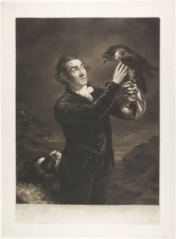 The Falconer Wall Art by Samuel William Reynolds, the elder - High-Resolution Digital Print
