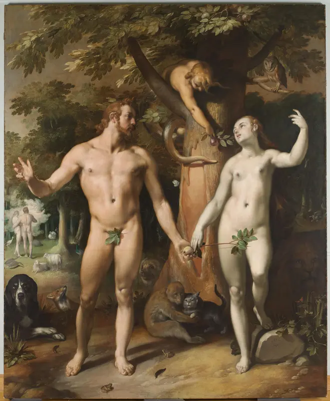 The Fall of Man Wall Art by Cornelis Cornelisz. van Haarlem - High-Resolution Digital Print