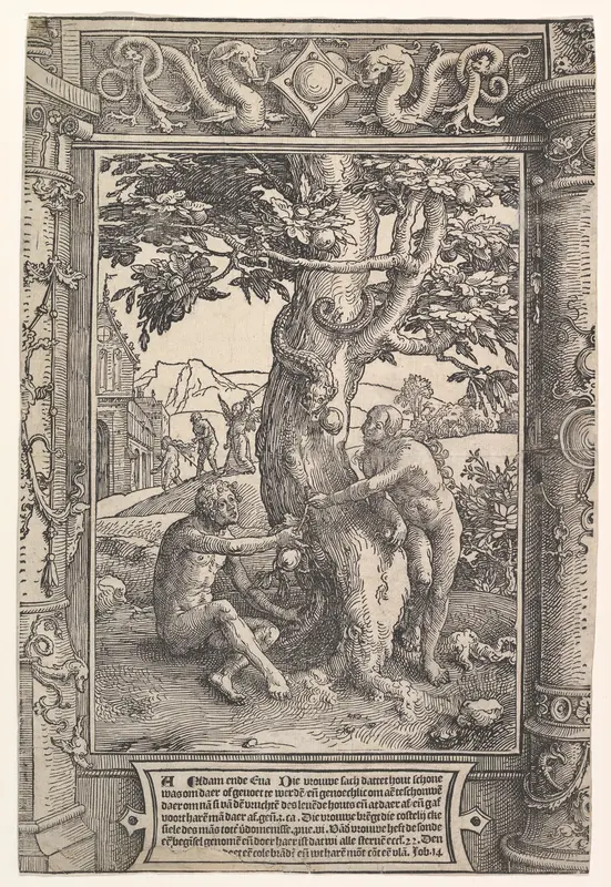 The Fall of Man Wall Art by Lucas van Leyden - High-Resolution Digital Print