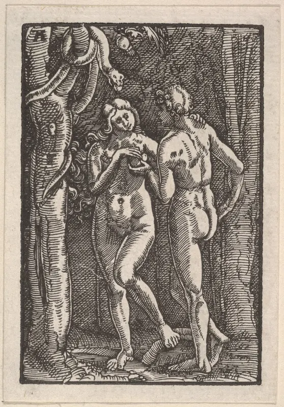 The Fall of Man, from "The Fall and Salvation of Mankind Through the Life and Passion of Christ" Wall Art by Albrecht Altdorfer - High-Resolution Digital Print