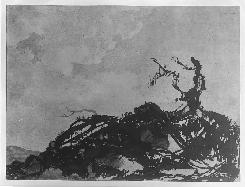 The Fallen Tree Wall Art by Alexander Cozens - High-Resolution Digital Print
