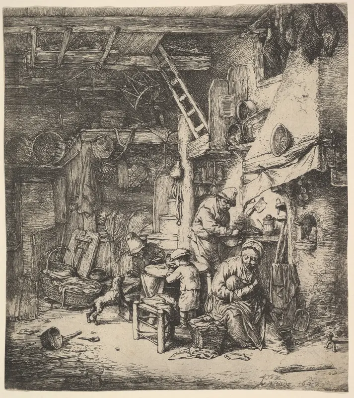 The Family Wall Art by Adriaen van Ostade - High-Resolution Digital Print