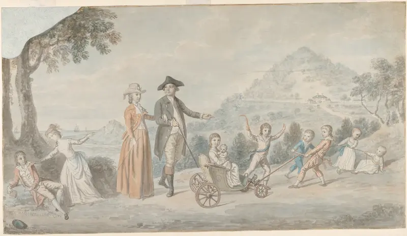 The Family of Sir James Hunter Blair, 1st Baronet Wall Art by David Allan - High-Resolution Digital Print