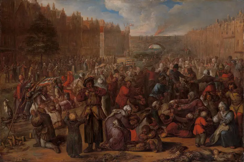 The Famished People after the Relief of the Siege of Leiden Wall Art by Unknown - High-Resolution Digital Print