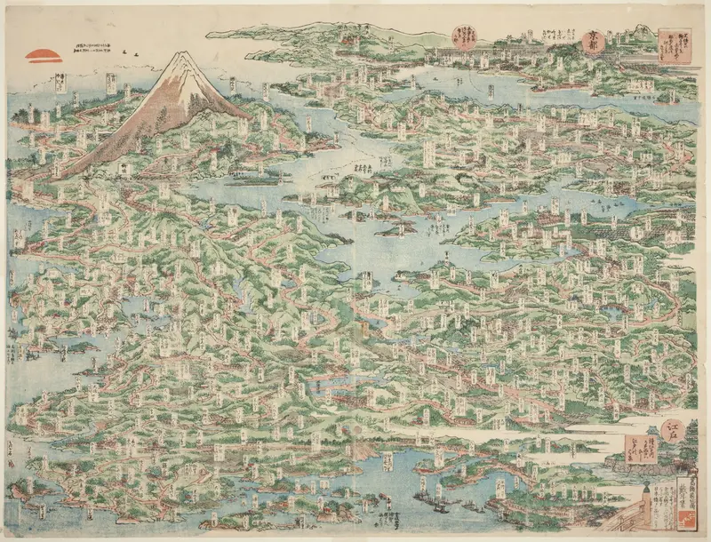 The Famous Places on the Tokaido in One View (Tokaido meisho ichiran)
