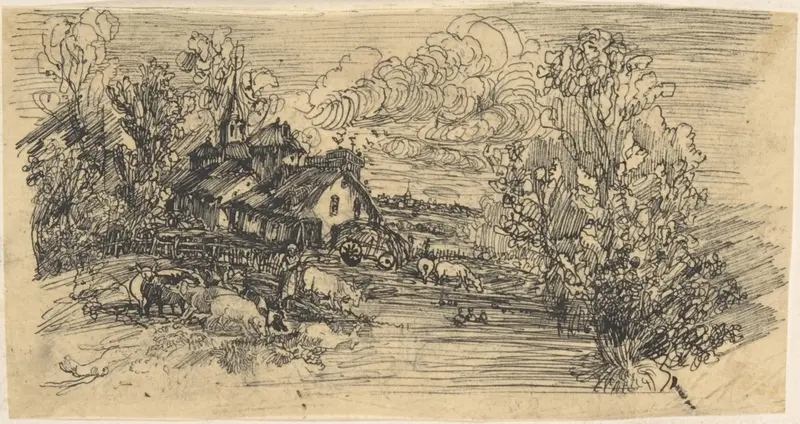 The Farm Wall Art by Rodolphe Bresdin - High-Resolution Digital Print