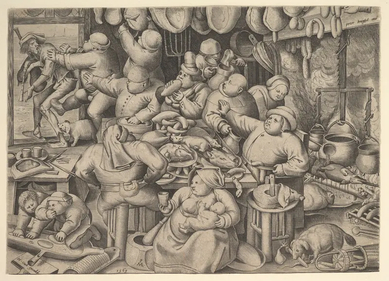 The Fat Kitchen Wall Art by Pieter van der Heyden - High-Resolution Digital Print