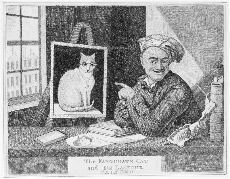 The Favourite Cat and De La-Tour Painter Wall Art by John Kay - High-Resolution Digital Print