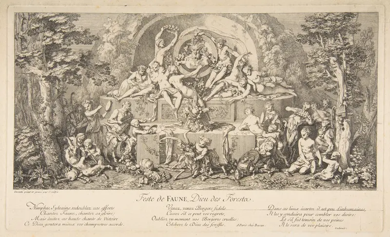 The Feast of the Faun Wall Art by Claude Gillot - High-Resolution Digital Print