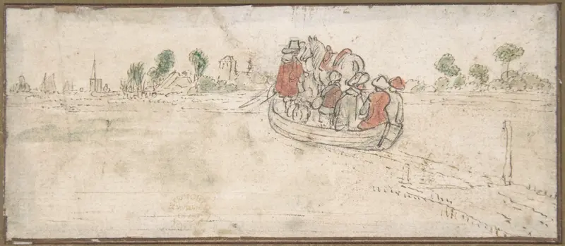 The Ferryboat Wall Art by Hendrick Avercamp - High-Resolution Digital Print