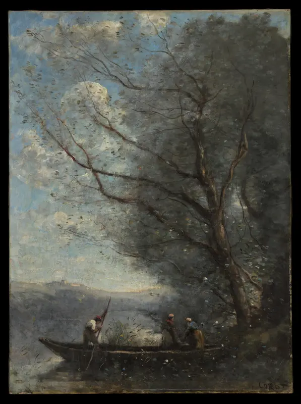 The Ferryman Wall Art by Camille Corot - High-Resolution Digital Print