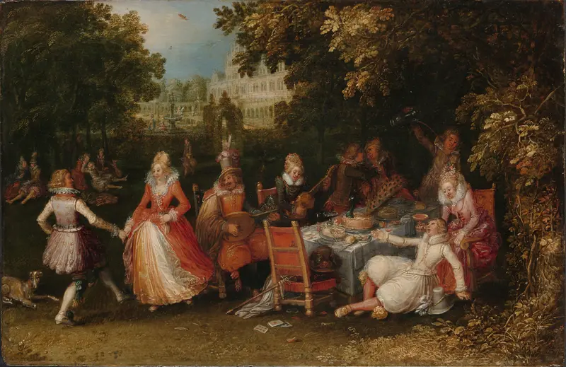 The Fête Champêtre Wall Art by David Vinckboons - High-Resolution Digital Print