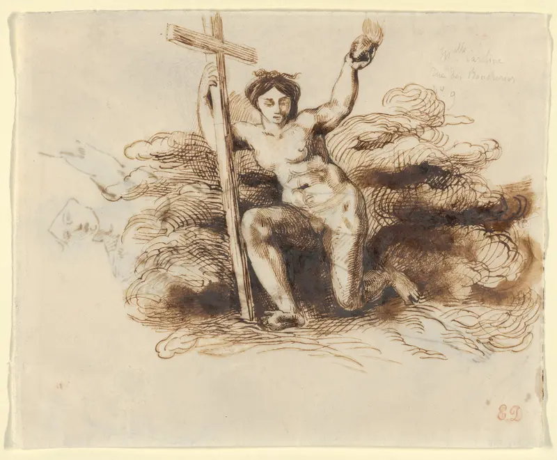 The Figure of Religion (recto/verso) Wall Art by Eugène Delacroix - High-Resolution Digital Print