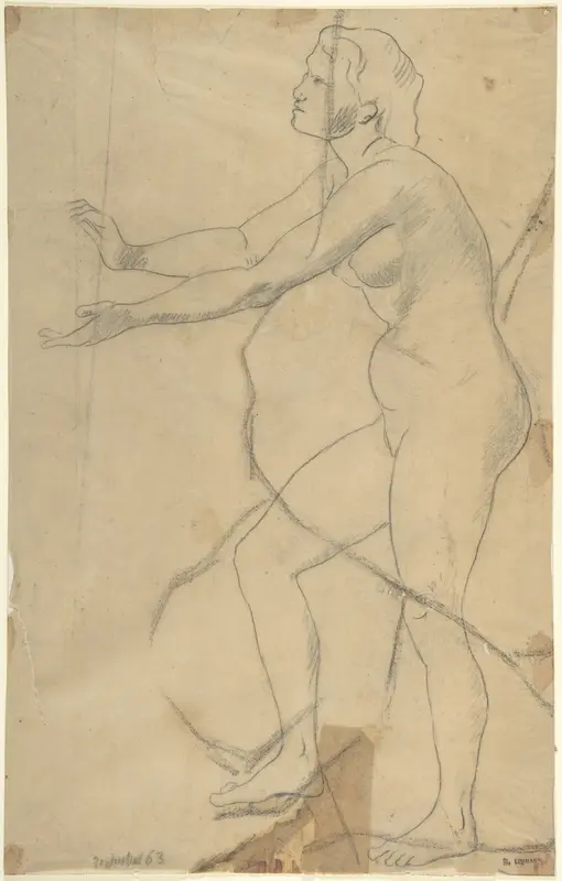 The Figure of Sarah, Bride of Tobias Wall Art by Henri Lehmann - High-Resolution Digital Print