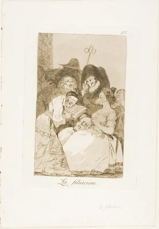 The Filiation, plate 57 from Los Caprichos