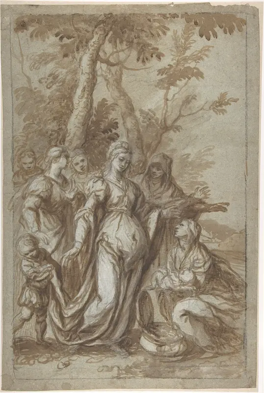 The Finding of Moses Wall Art by Montalto (Giovanni Stefano Danedi or Doneda) - High-Resolution Digital Print