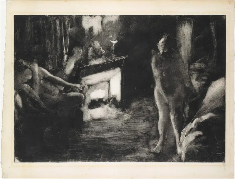 The Fireside Wall Art by Edgar Degas - High-Resolution Digital Print