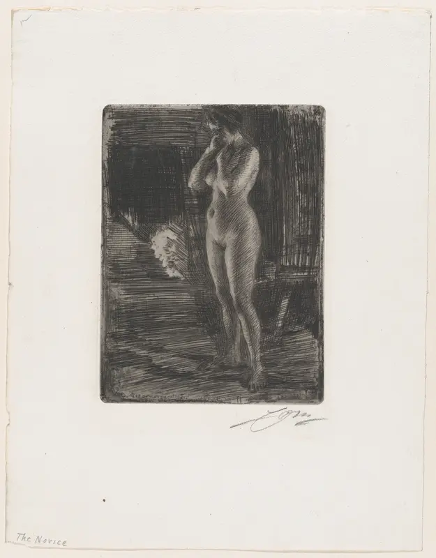 The First Pose Wall Art by Anders Zorn - High-Resolution Digital Print