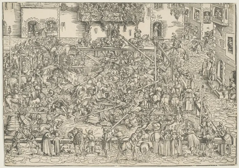 The First Tournament Wall Art by Lucas Cranach the Elder - High-Resolution Digital Print