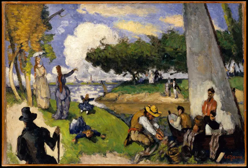 The Fishermen (Fantastic Scene) Wall Art by Paul Cézanne - High-Resolution Digital Print