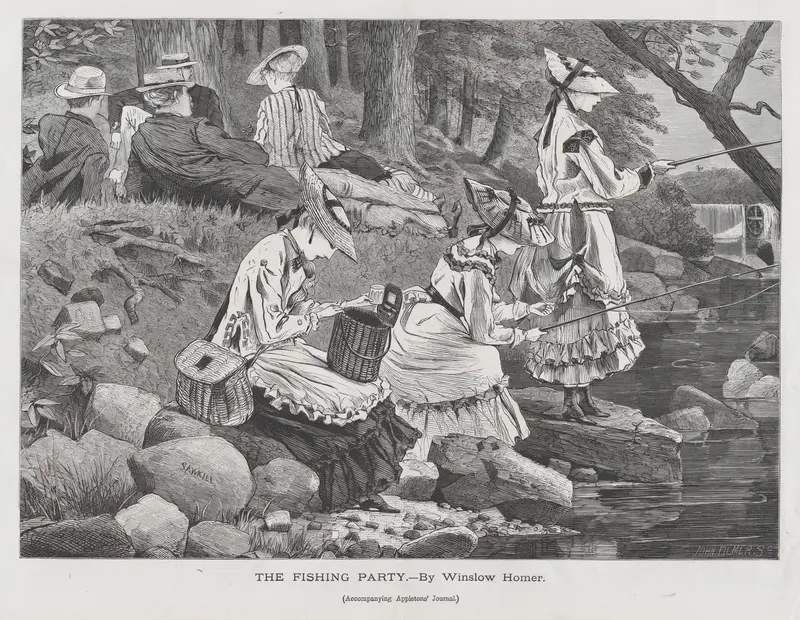 The Fishing Party (from "Appleton's Journal," Vol. II) Wall Art by Winslow Homer - High-Resolution Digital Print