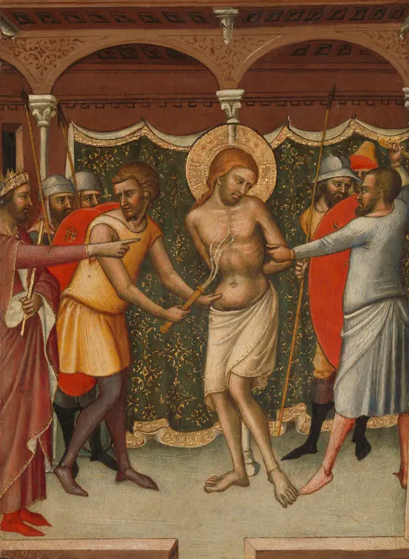 The Flagellation Wall Art by Luca di Tommè - High-Resolution Digital Print