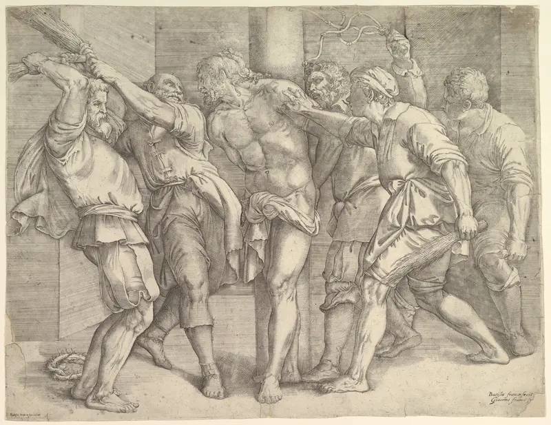 The Flagellation Wall Art by Battista Franco - High-Resolution Digital Print