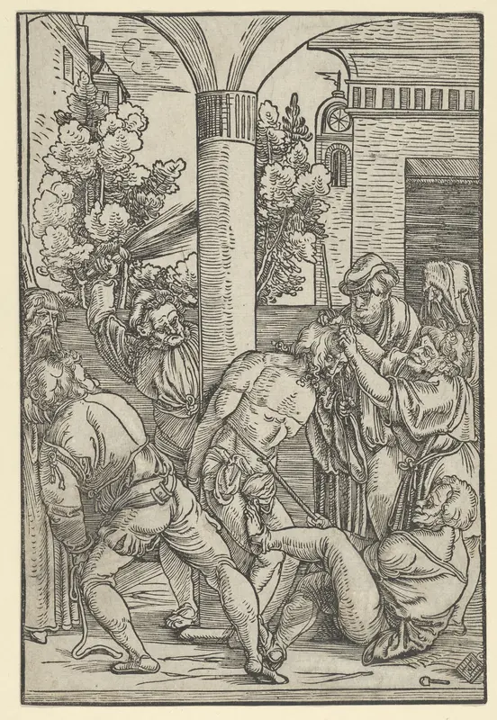 The Flagellation, from "The Life of Christ" Wall Art by Hans Schäufelein - High-Resolution Digital Print