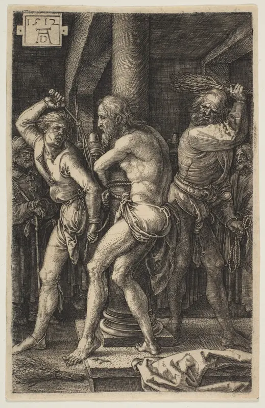 The Flagellation, from "The Passion" Wall Art by Albrecht Dürer - High-Resolution Digital Print